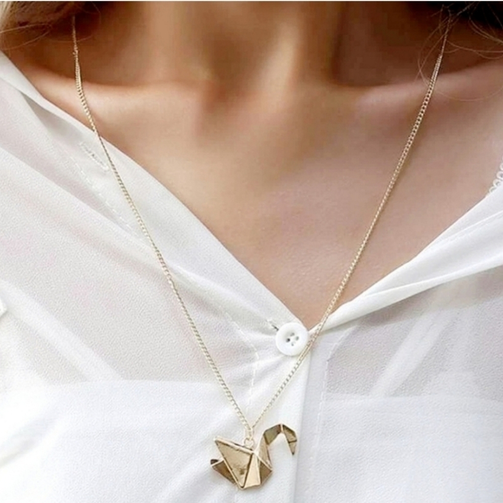 ANTHROPOLOGIE PAPER CRANE NECKLACE